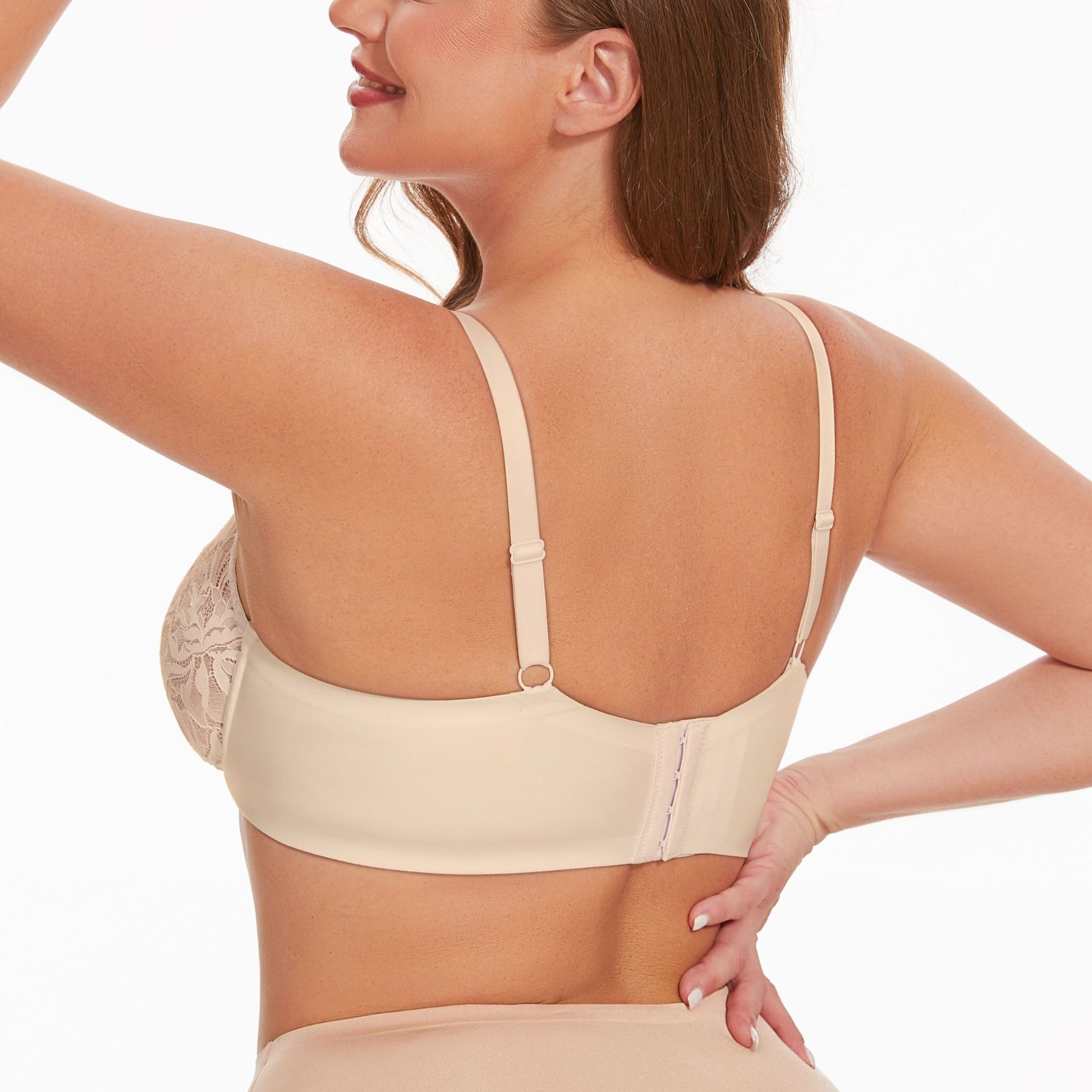 Sexy Lace Sheer Plus Size Bra Non Padded Unlined Minimizer Bras