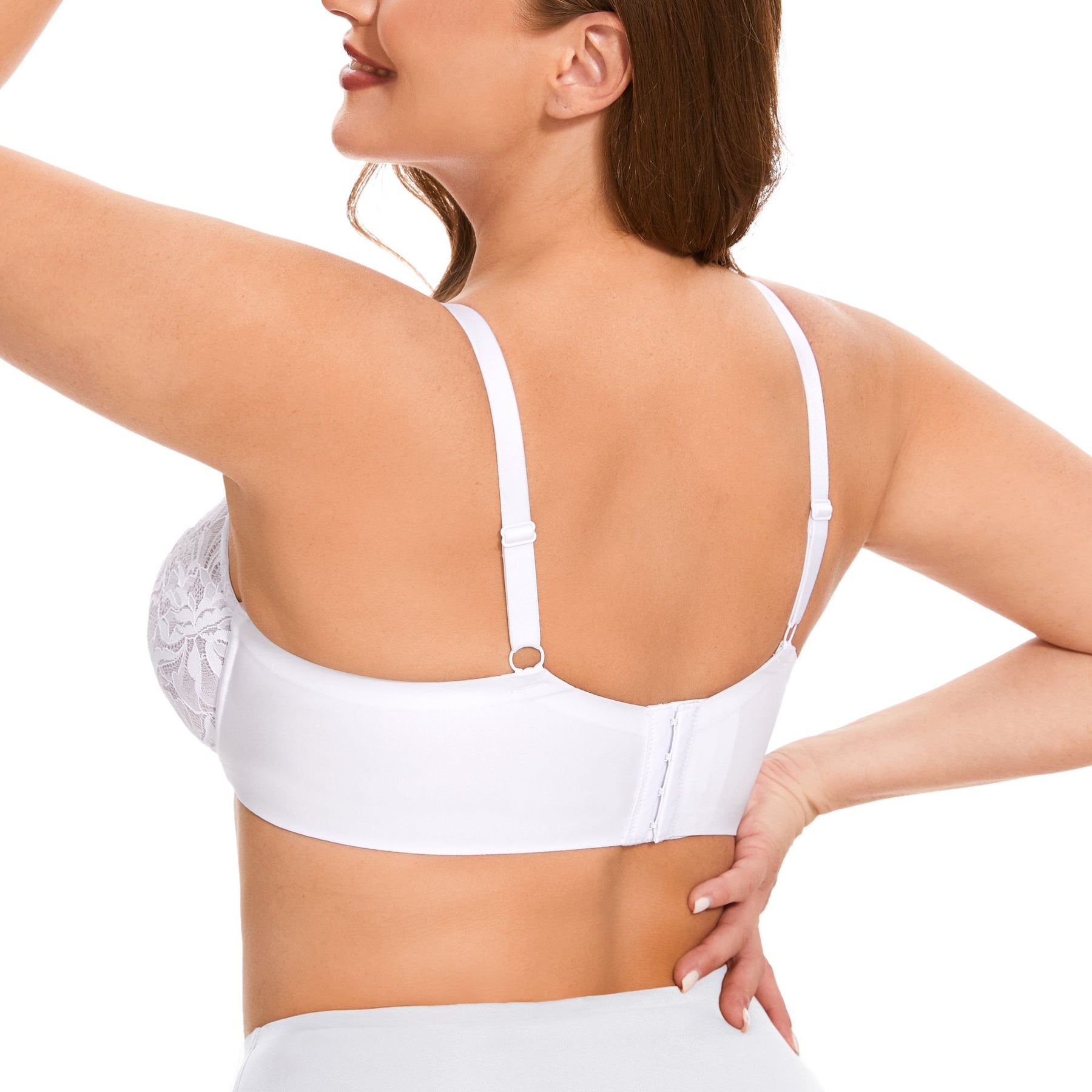 Sexy Lace Sheer Plus Size Bra Non Padded Unlined Minimizer Bras