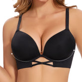 Push Up Padded Everyday Bra with Underwire Plunge Add Cup