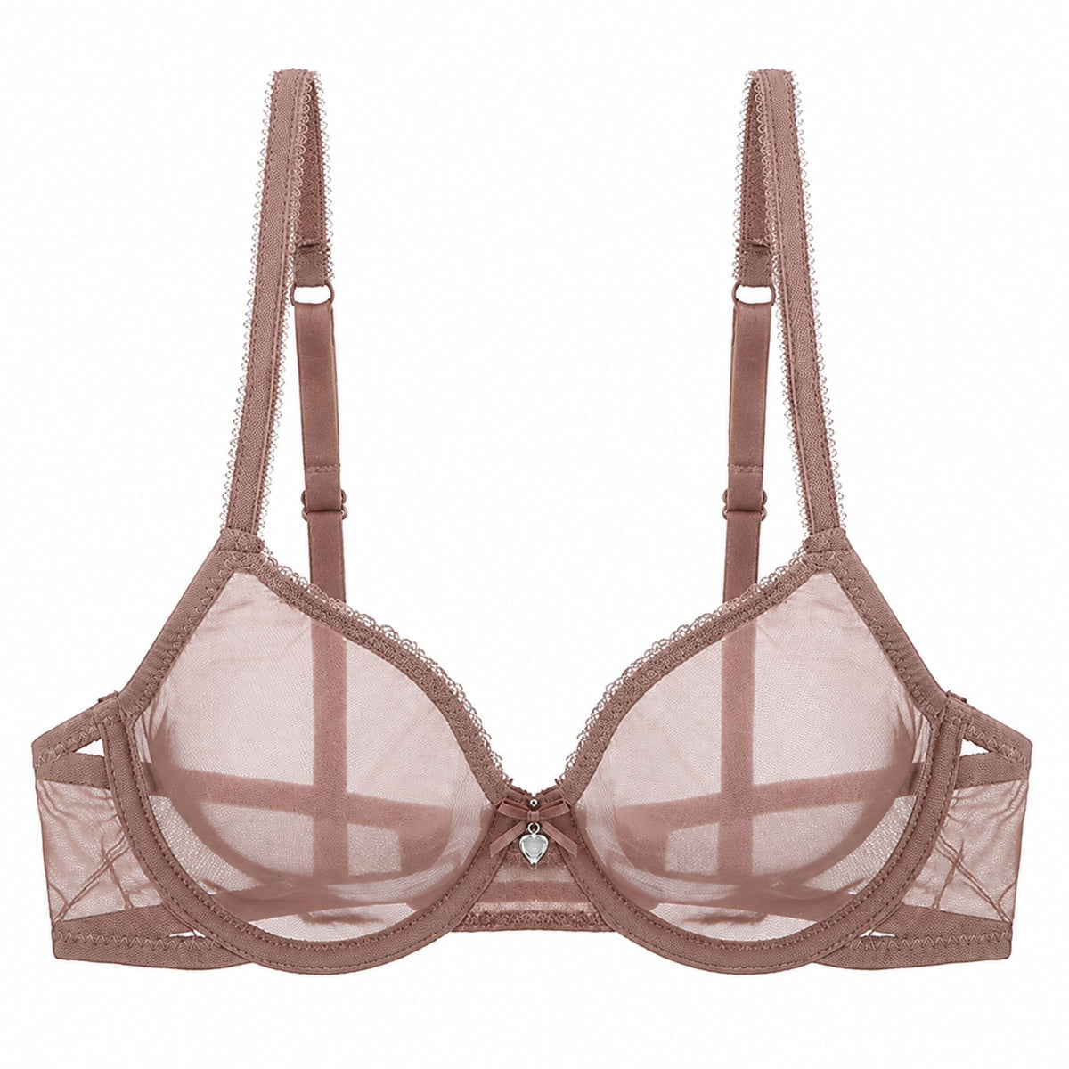 Unlined Sheer Mesh See Through Sexy Bra