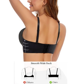 Push Up Padded Everyday Bra with Underwire Plunge Add Cup