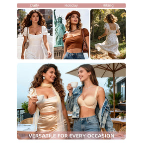 Push Up Padded Balconette Bra with Underwire Support