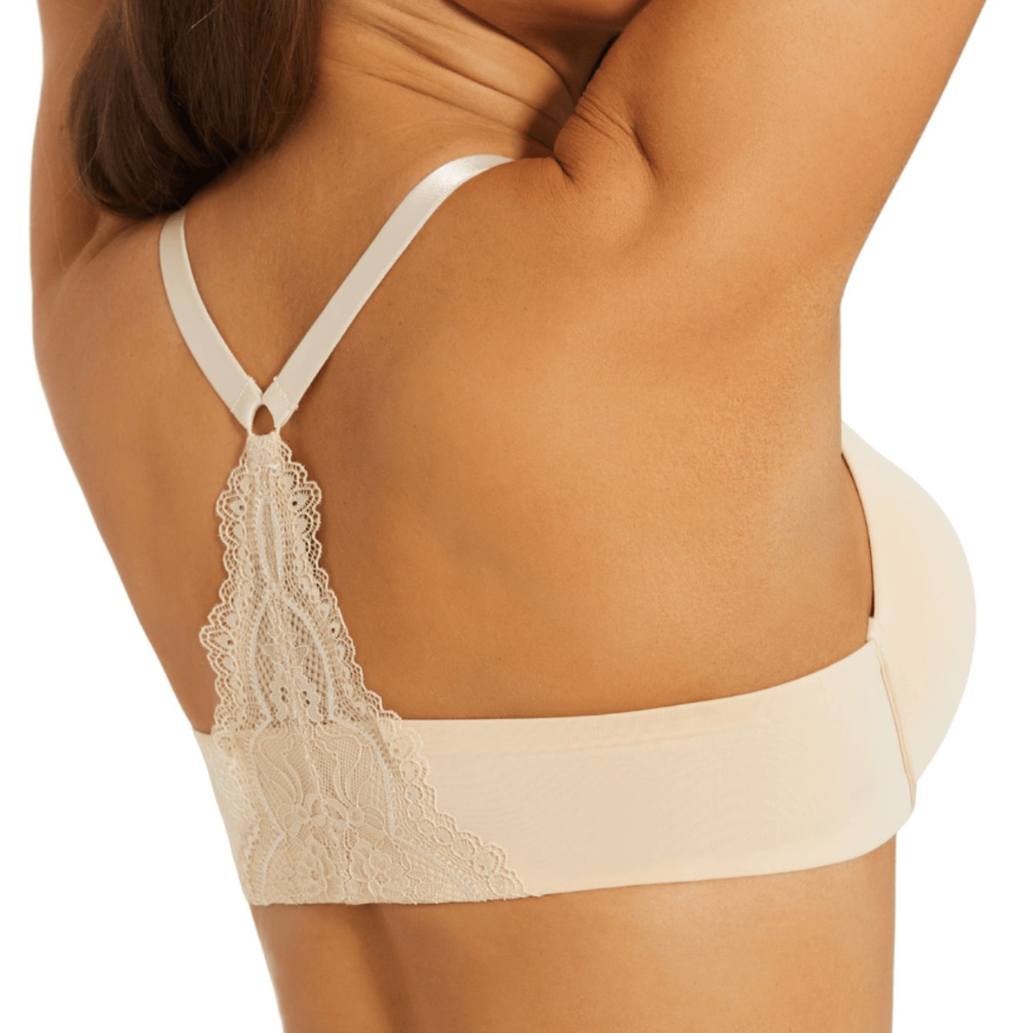 Push Up Front Closure Thick Padded Racerback Underwire Bra