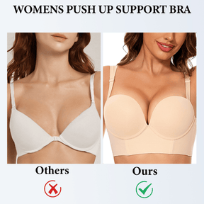 Push Up Seamless Thick Padded Bra Smoothing Longline Everyday Bras