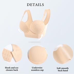 Push Up Seamless Thick Padded Bra Smoothing Longline Everyday Bras