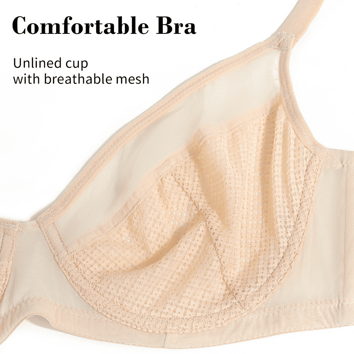 See Through Unlinded Underwire Mesh Bras