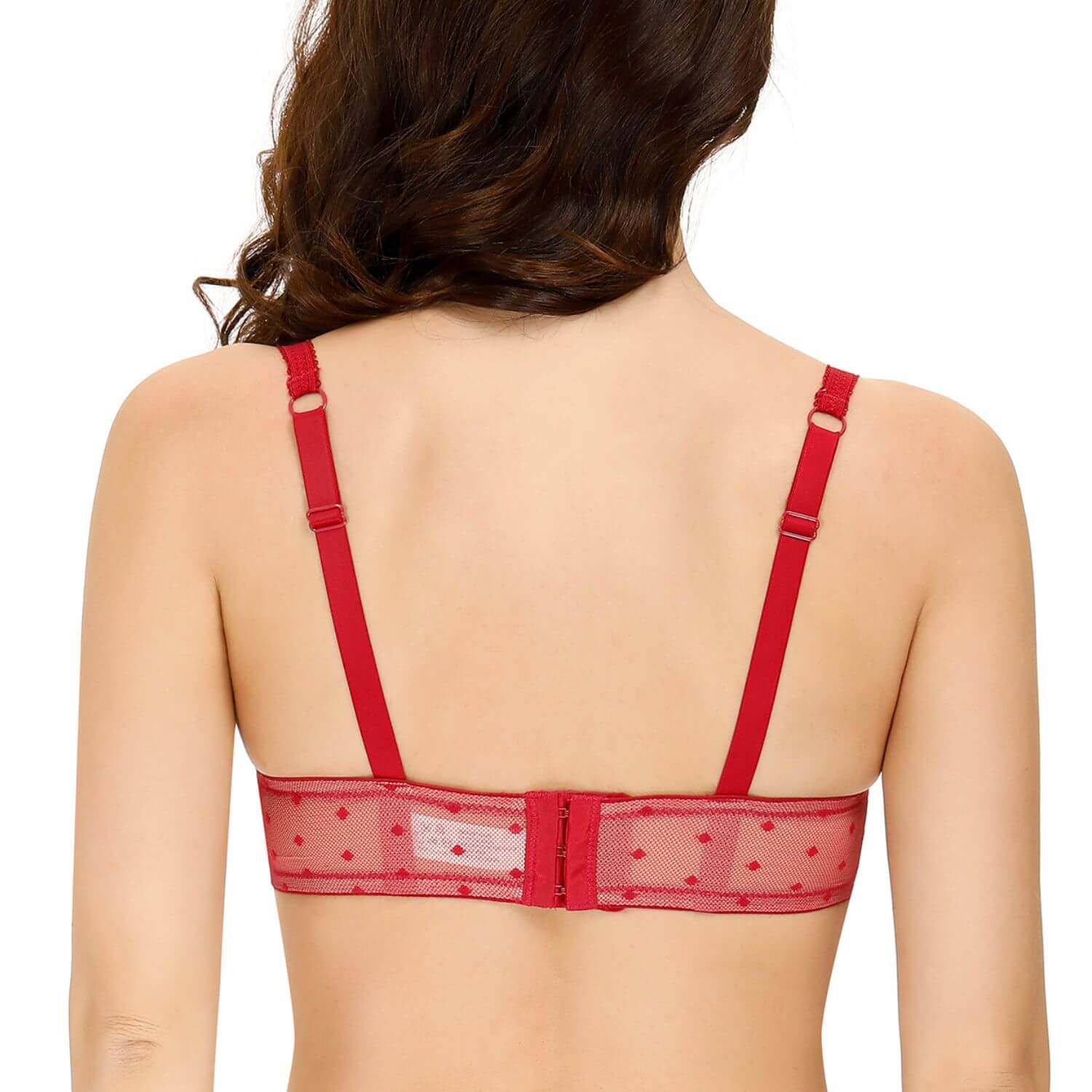 Red Sexy Unlined Underwire Lace bralette