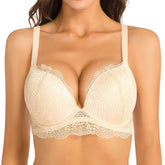 Push Up Lace Padded Underwire Bra Add 2 Cups