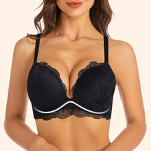 Push Up Lace Padded Underwire Bra Add 2 Cups