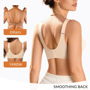 Women's Push Up  U-Back Underwire Thick Padded Bra with Wide Straps