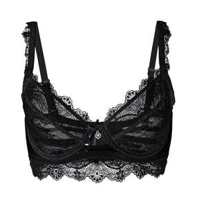 longline see through lace bralette