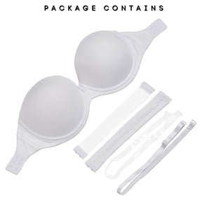 strapless clear back multiway bra package contains