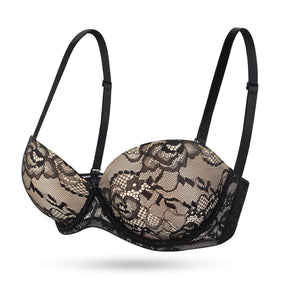 Strapless multiway lift up lace bra