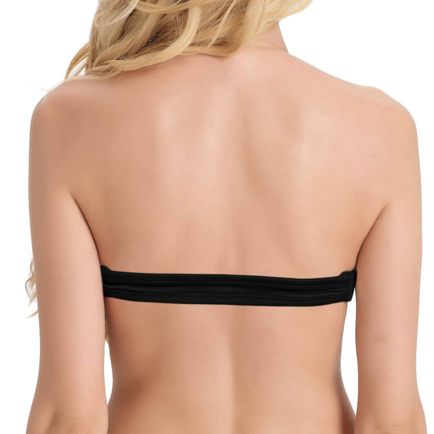 back of black strapless clear back multiway bra
