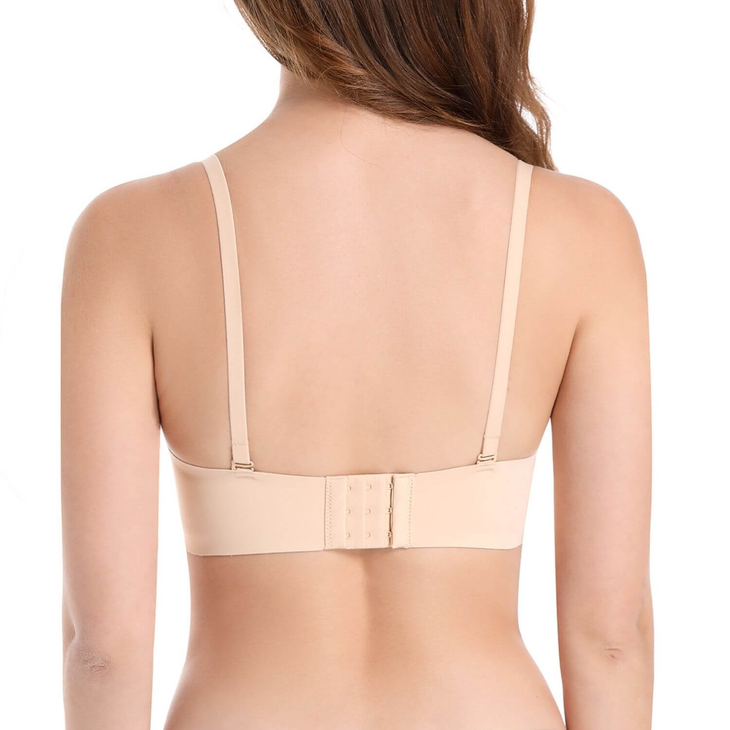 beige seamless wireless bra