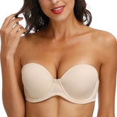 beige strapless multiway solid supportive bra