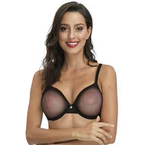 women with unlined sexy mesh see through bra set