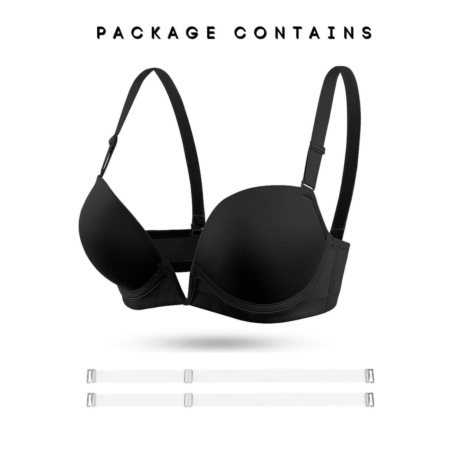 plunge padded push up bra package contain
