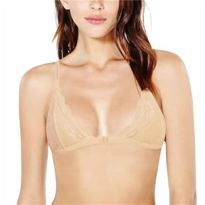 women with nude see through triangle unlined bralette