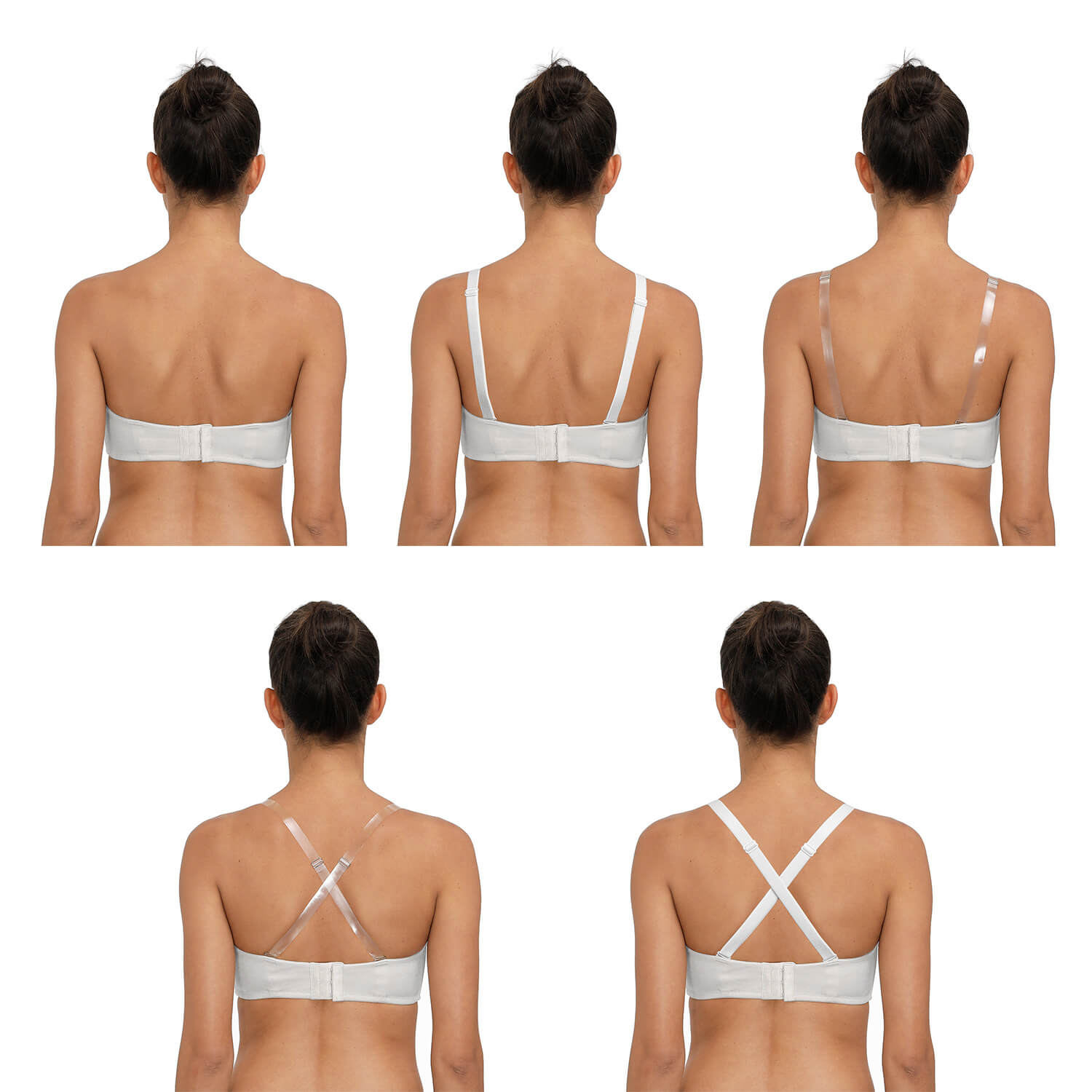 5 wear ways of strapless multiway bandeau bra