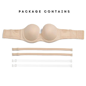 strapless multiway underwire push up bra package contains