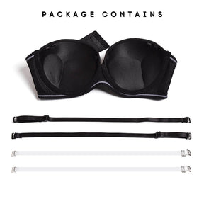 strapless push up underwire bra package contains