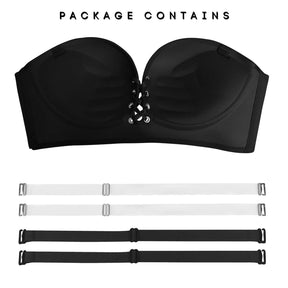 strapless super gathered bra package contains